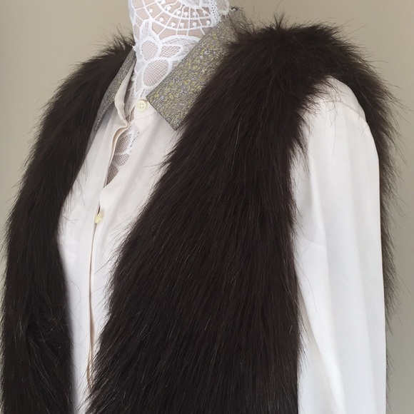 Kensie Jackets & Blazers - Kensie long brown fur winter vest